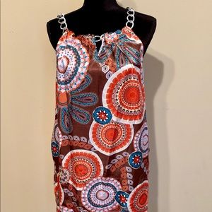 Fun, free multi color shirt dress